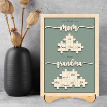 Load image into Gallery viewer, Mother&#39;s Day Custom First Mom Now Grandma Puzzle Sign
