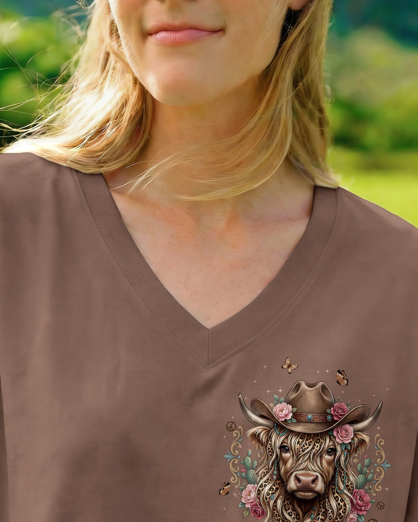 LITTLE COUNTRY LOTTA ATTITUDE COW ALL OVER PRINT  - TLTW1006264