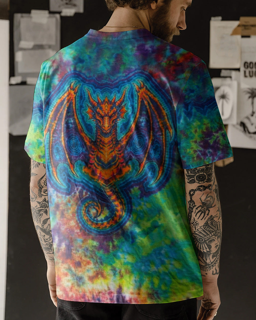 DRAGON SWIRL ALL OVER PRINT - TLHN0804262