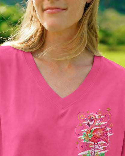 MIRACLES HAPPEN EVERYDAY FLAMINGO ALL OVER PRINT - TYPQ3006261