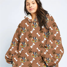 Load image into Gallery viewer, Personalized Pet Flower Blanket Hoodie
