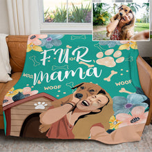 Load image into Gallery viewer, Personalized Pet Dog Cat Fur Mama Papa Custom Soft Blanket
