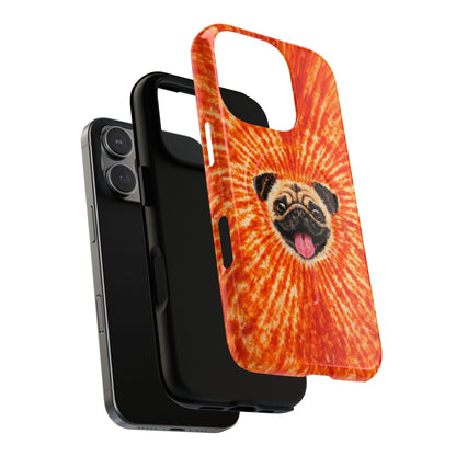 PUG DOG ORANGE MAGNETIC PHONE CASE - TLNT1604261