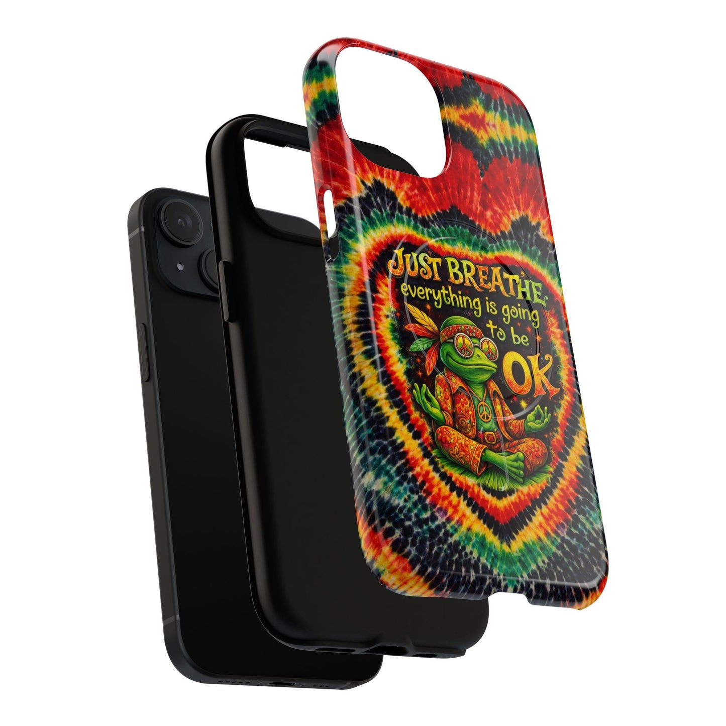 JUST BREATHE FROG SWIRL MAGNETIC PHONE CASE - KMTM2304262