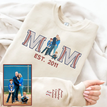 Load image into Gallery viewer, Mother&#39;s Day Personalized Embroidered Baseball Hoodie Sweatshirt T-Shirt
