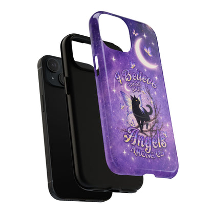 I BELIEVE THERE ARE ANGELS AMONG US BLACK CAT MAGNETIC PHONE CASE  - TLNO2605262