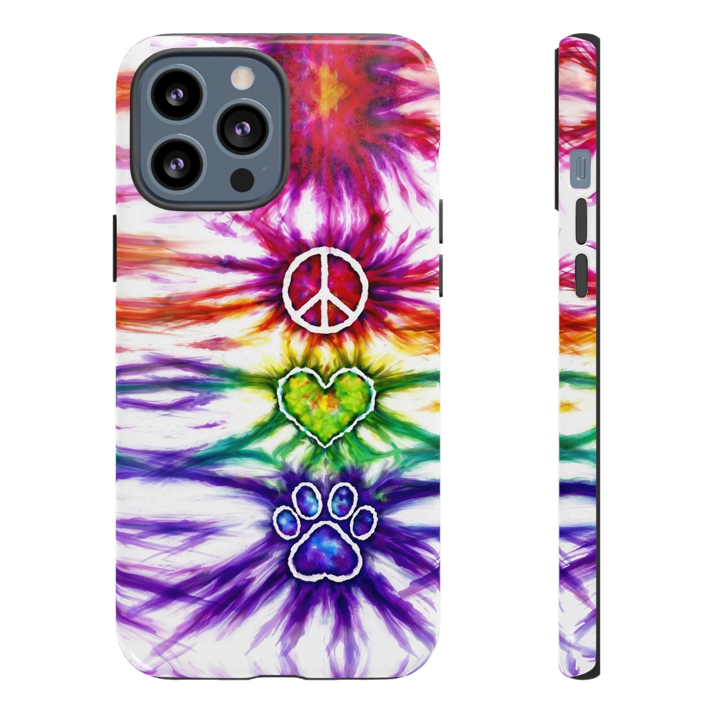 PEACE LOVE PAW PRINT SWIRL PHONE CASE - TLHG1304266