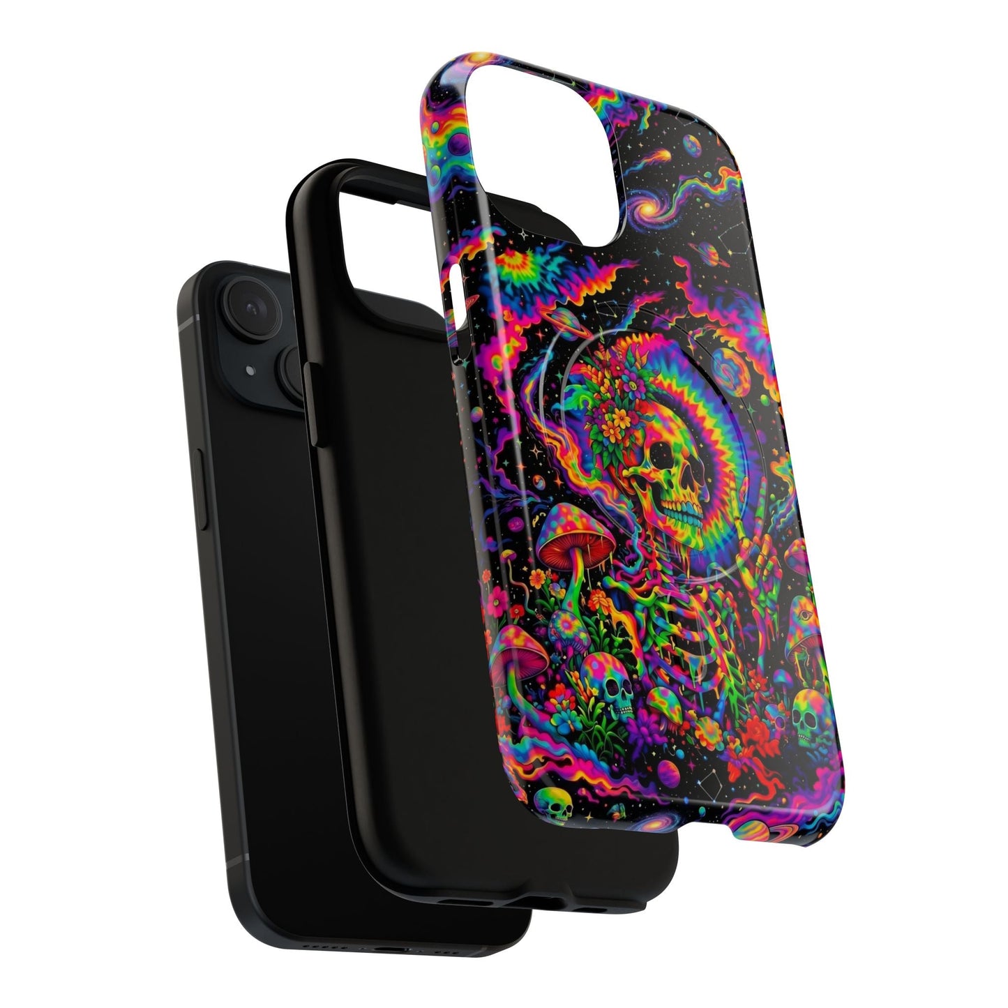 HIPPIE SKULL PSYCHEDELIC MAGNETIC PHONE CASE  - TLNO2904262