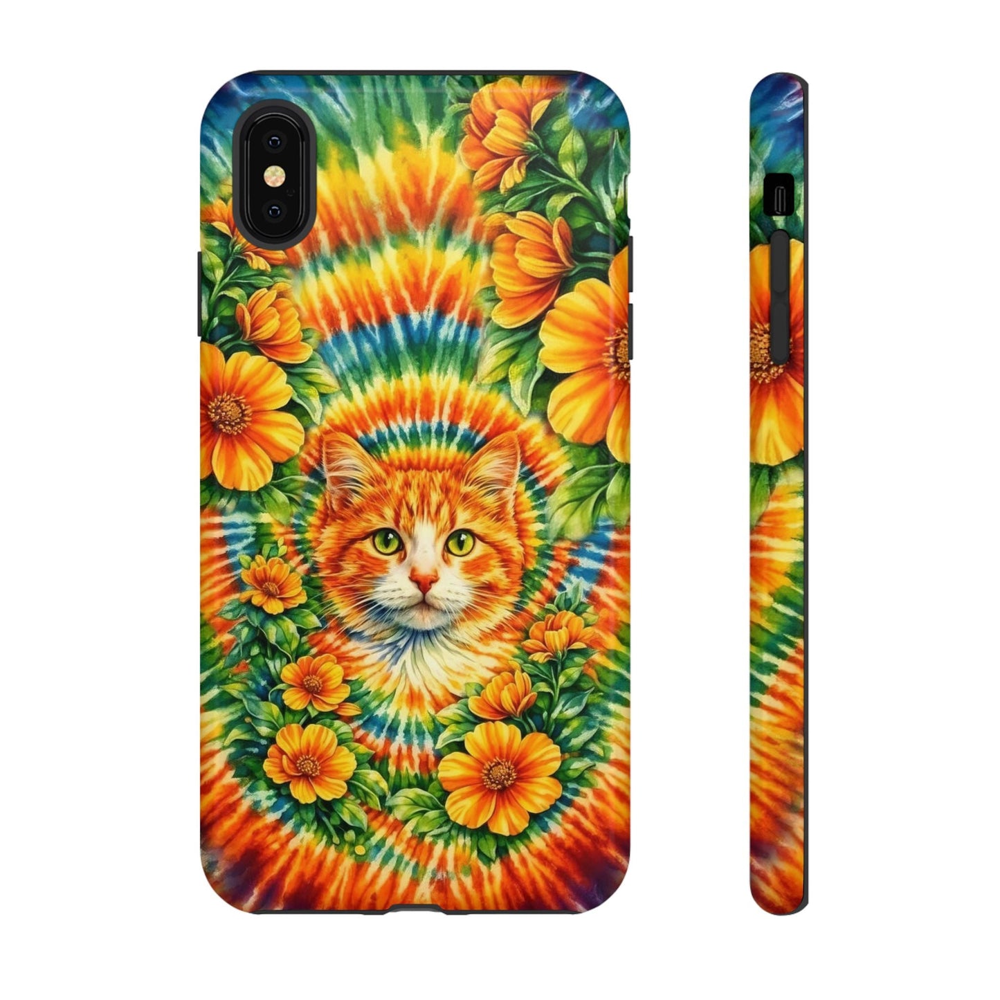 FLORAL CAT SWIRL PHONE CASE - TLHG2204264