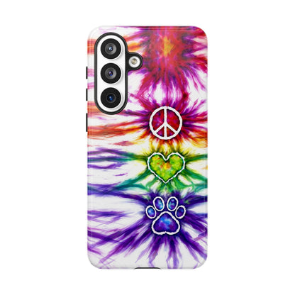 PEACE LOVE PAW PRINT SWIRL PHONE CASE - TLHG1304266