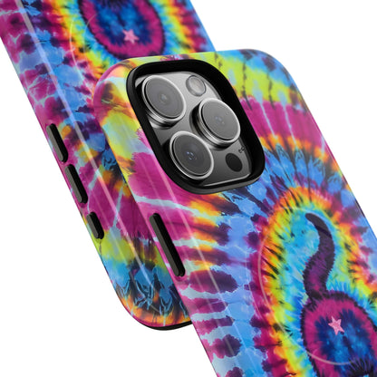 CAT COLORFUL SWIRL PATTERN MAGNETIC PHONE CASE - TLTW1404263