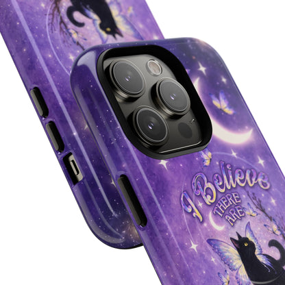 I BELIEVE THERE ARE ANGELS AMONG US BLACK CAT MAGNETIC PHONE CASE  - TLNO2605262
