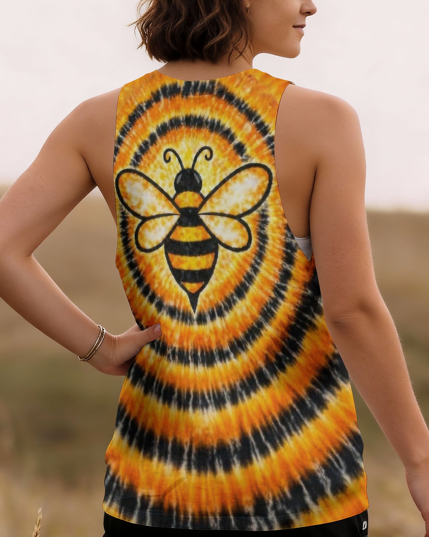 BEE ORANGE & BLACK SWIRL ALL OVER PRINT - TLTW2712251