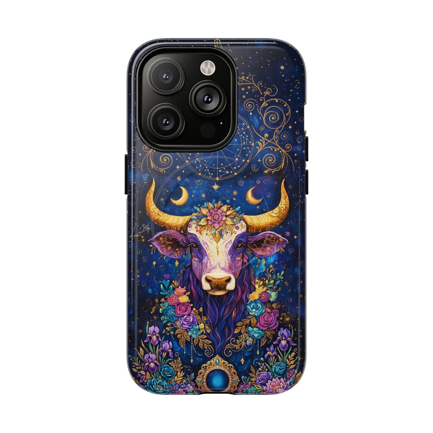 HIPPIE MAGIC COW MAGNETIC PHONE CASE - TLNT2304262