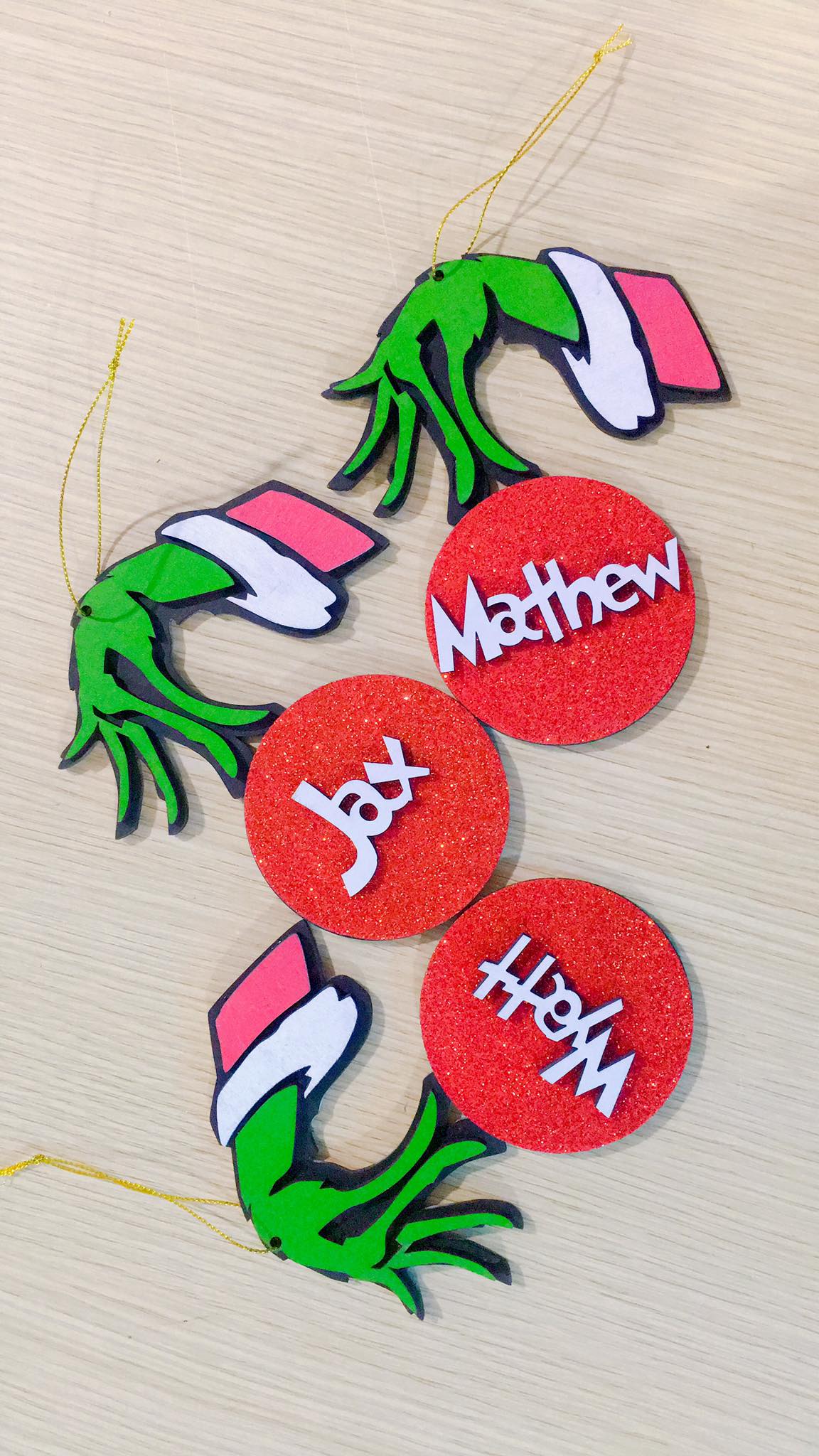 Personalized Christmas G-r-i-n-c-h Ornament