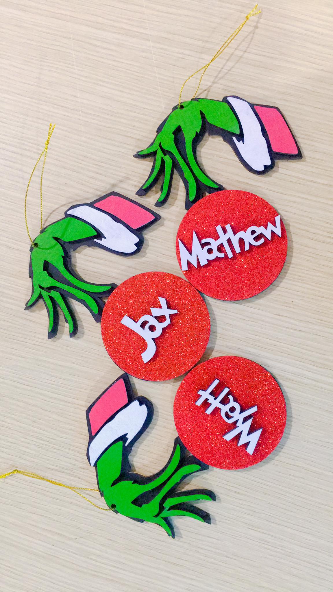 Personalized Christmas G-r-i-n-c-h Ornament