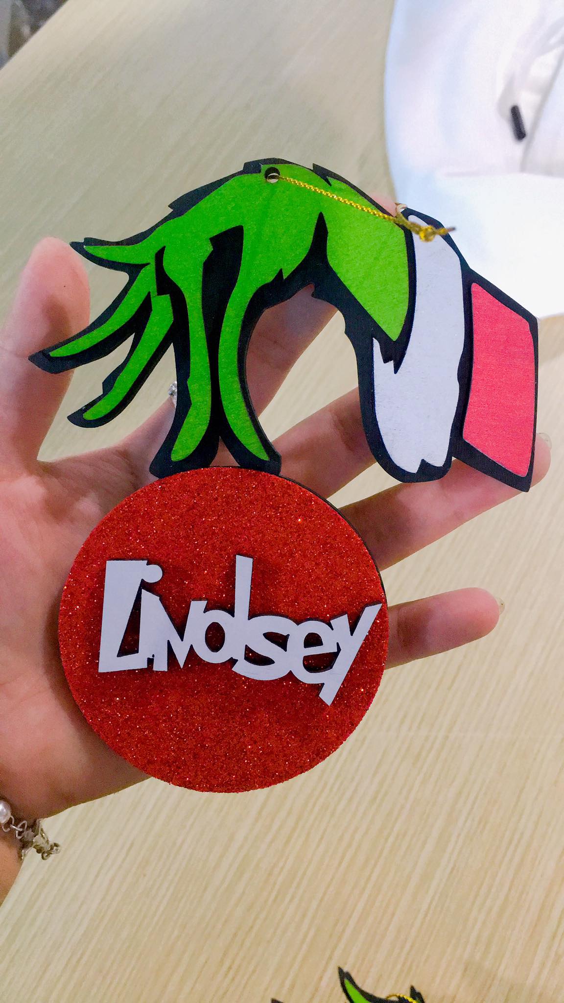 Personalized Christmas G-r-i-n-c-h Ornament