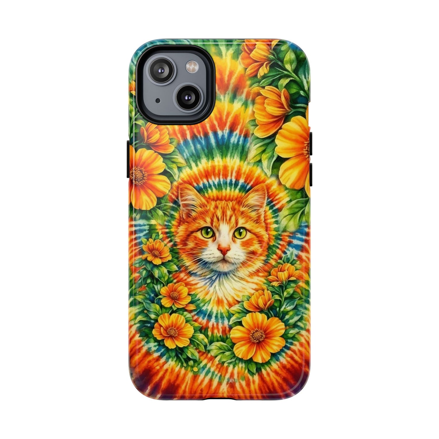 FLORAL CAT SWIRL  MAGNETIC PHONE CASE - TLHG2204264