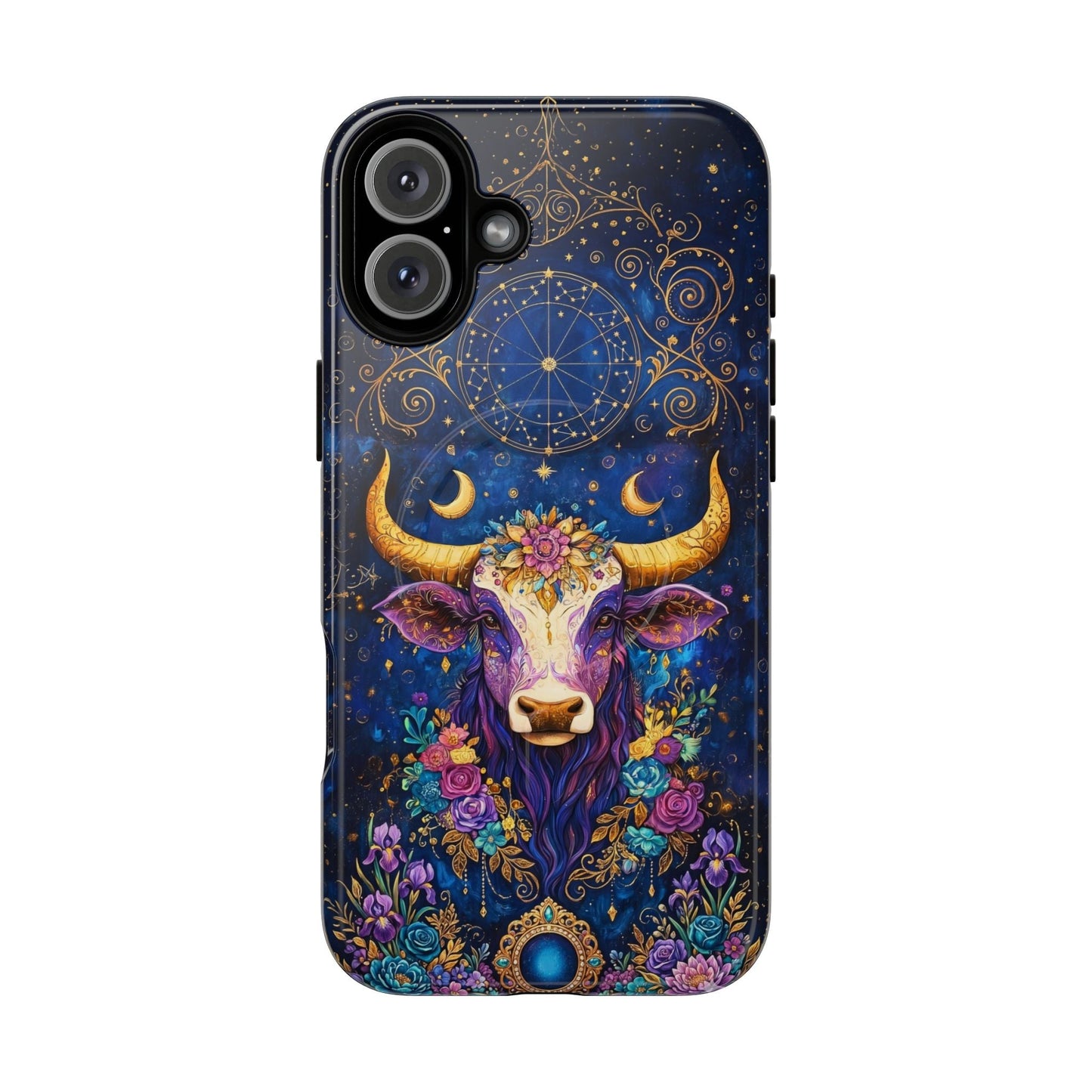 HIPPIE MAGIC COW MAGNETIC PHONE CASE - TLNT2304262