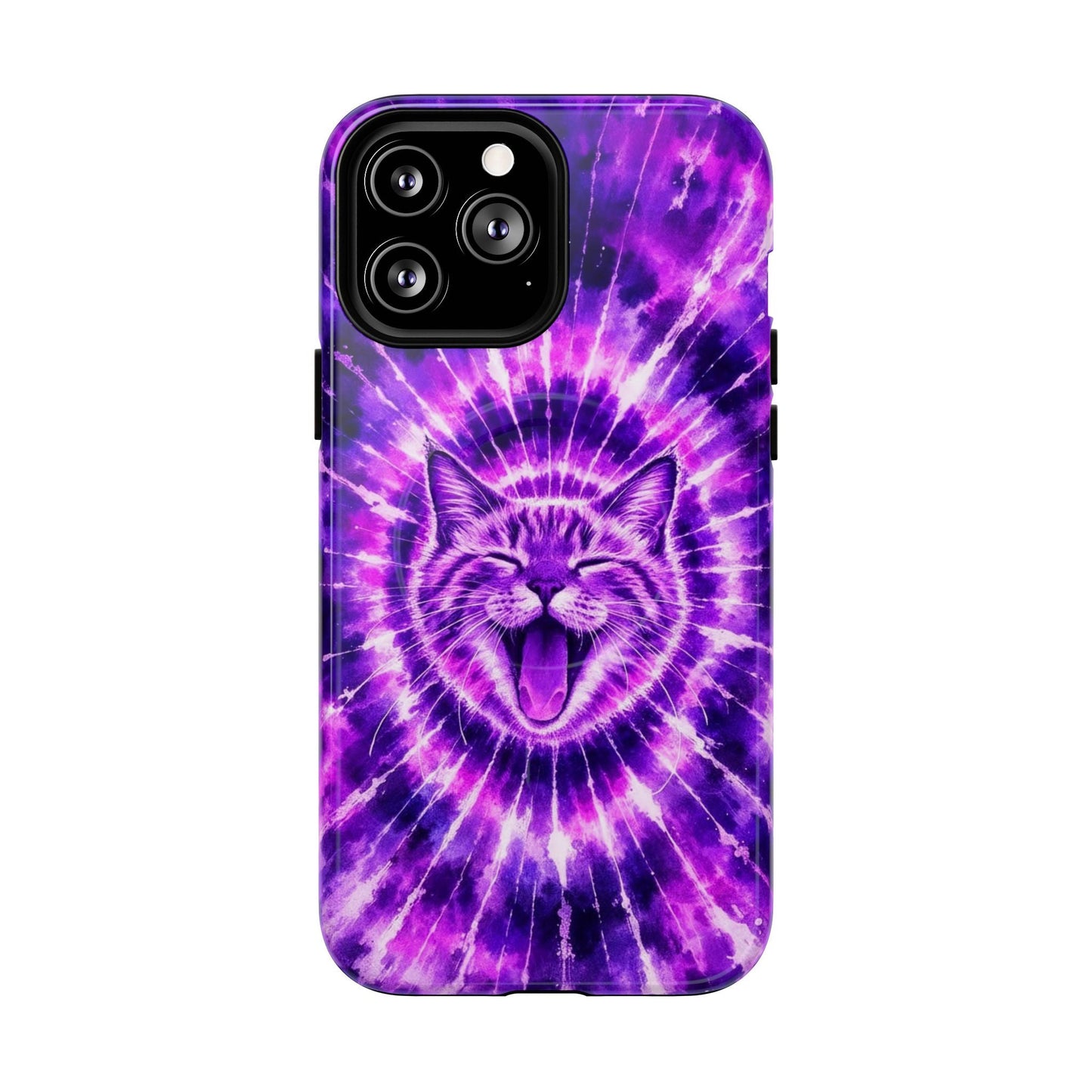 CAT PURPLE SWIRL MAGNETIC PHONE CASE  - TLHN1504263