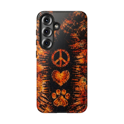 PEACE LOVE PAW PRINT VINTAGE  PHONE CASE  - TLHN2204264