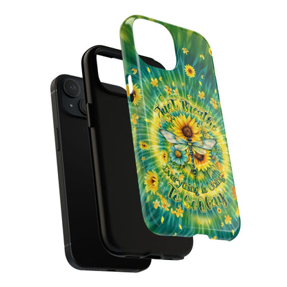 JUST BREATHE DRAGONFLY FLORAL MAGNETIC PHONE CASE  - TLHG1304263