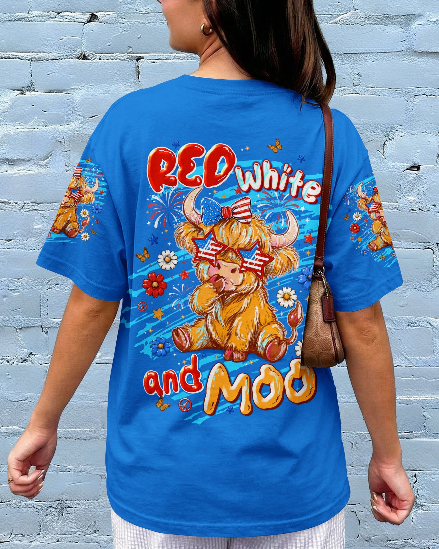 RED WHITE AND MOO COW ALL OVER PRINT   - TLTW0506262