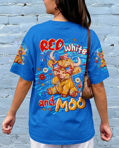 RED WHITE AND MOO COW ALL OVER PRINT   - TLTW0506262