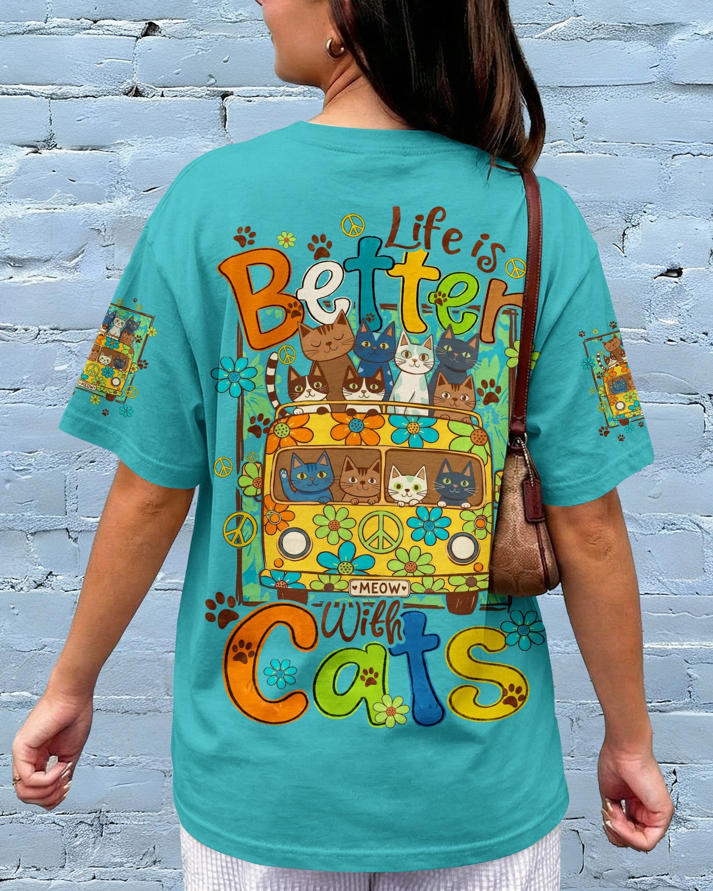 LIFE IS BETTER WITH CATS ALL OVER PRINT - TYQY2206261