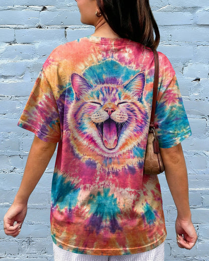 JOYFUL CAT WATERCOLOR PATTERN  ALL OVER PRINT - TLNO2404261