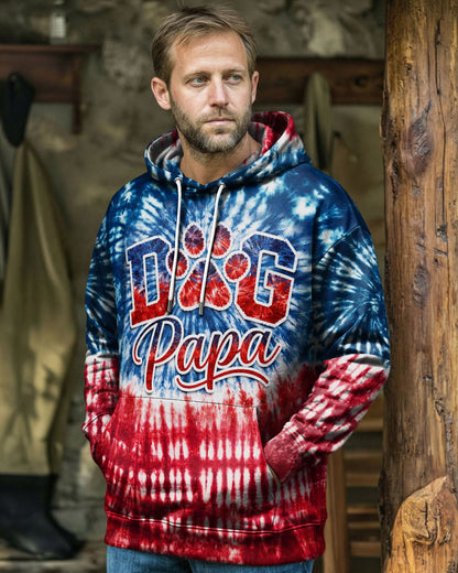 DOG PAPA RED WHITE & BLUE  ALL OVER PRINT  - TLNT2404263