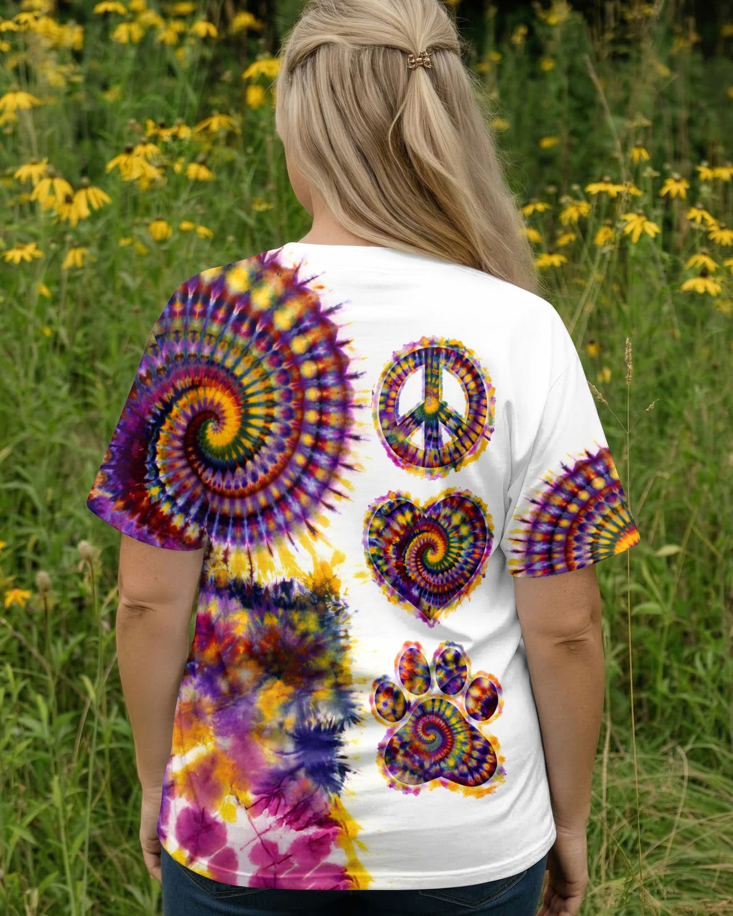 PEACE LOVE PAW SWIRL ALL OVER PRINT - TLTW0204262