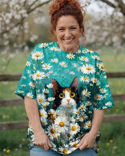 WHISPER WORDS OF WISDOM LET IT BE CAT DAISIES ALL OVER PRINT - TLTW0505261
