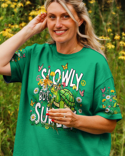 SLOWLY BUT SURELY TURTLE ALL OVER PRINT - TLNT2705263