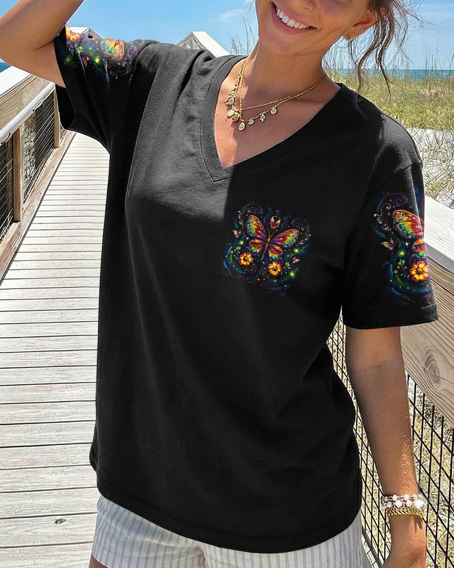 JUST BELIEVE BUTTERFLY GLOW ALL OVER PRINT - KM2404261