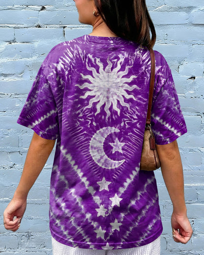 SUN MOON AND STARS PURPLE ALL OVER PRINT - TYQY1504261