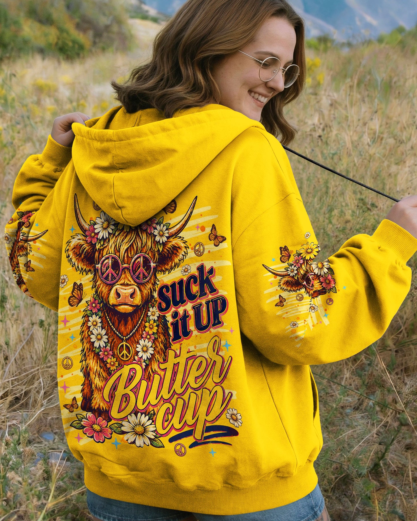SUCK IT UP BUTTERCUP  COW ALL OVER PRINT  - TLNT0705262