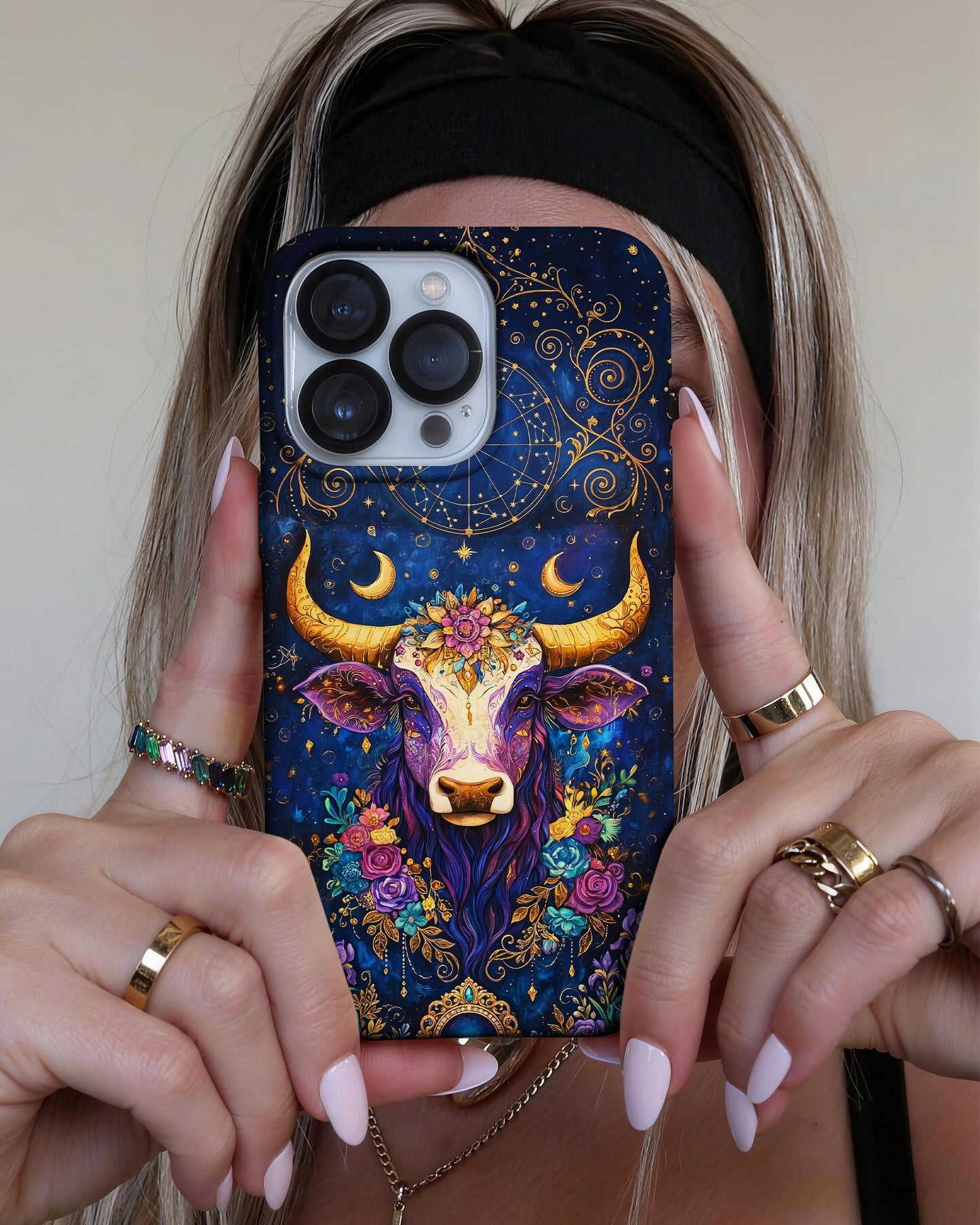 HIPPIE MAGIC COW  PHONE CASE - TLNT2304262