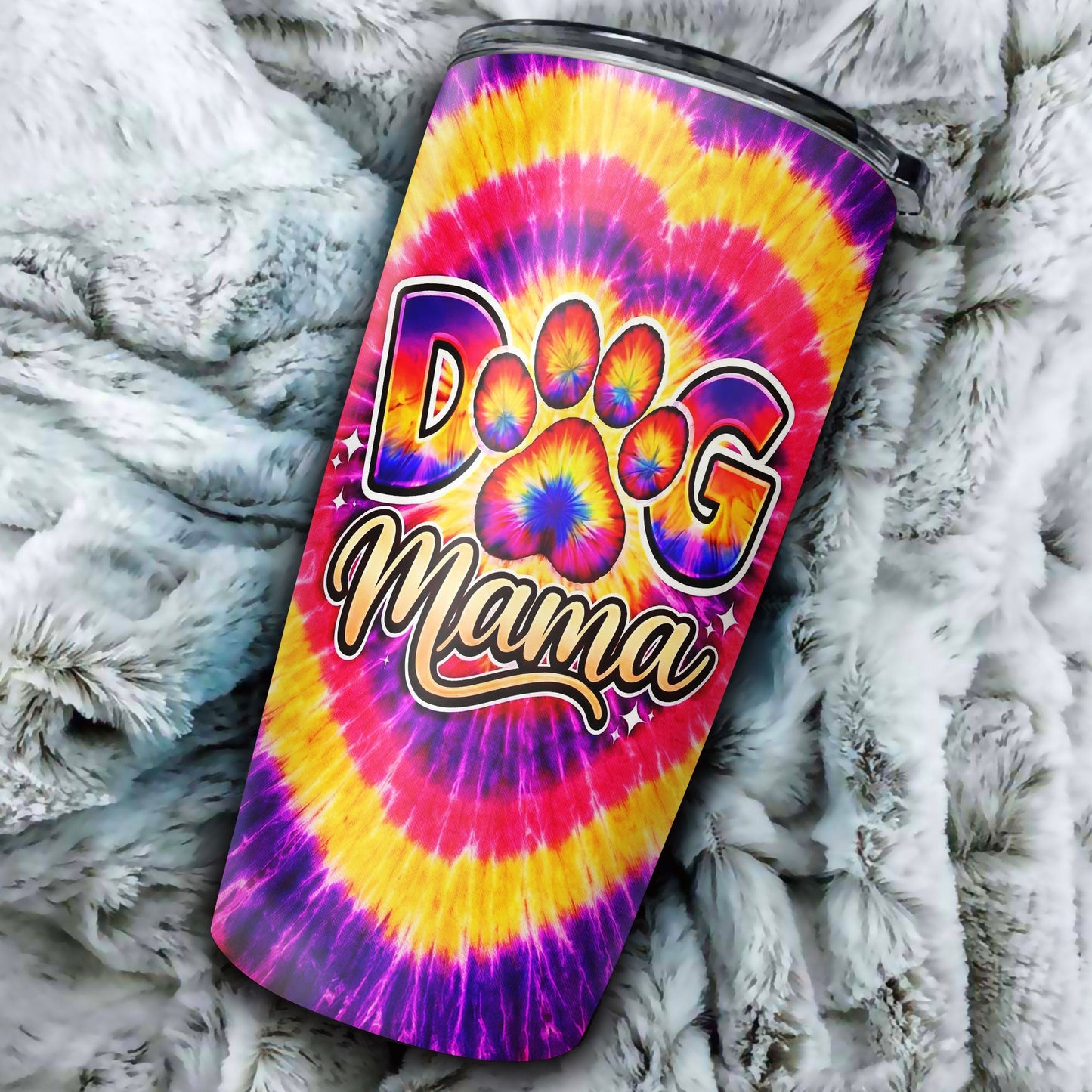DOG MAMA PAW PRINT SWIRL TUMBLER - TLNT1504262
