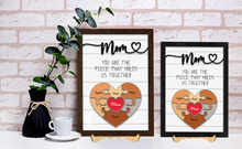 Load image into Gallery viewer, Mother&#39;s Day Personalized Mom Heart Puzzle Sign
