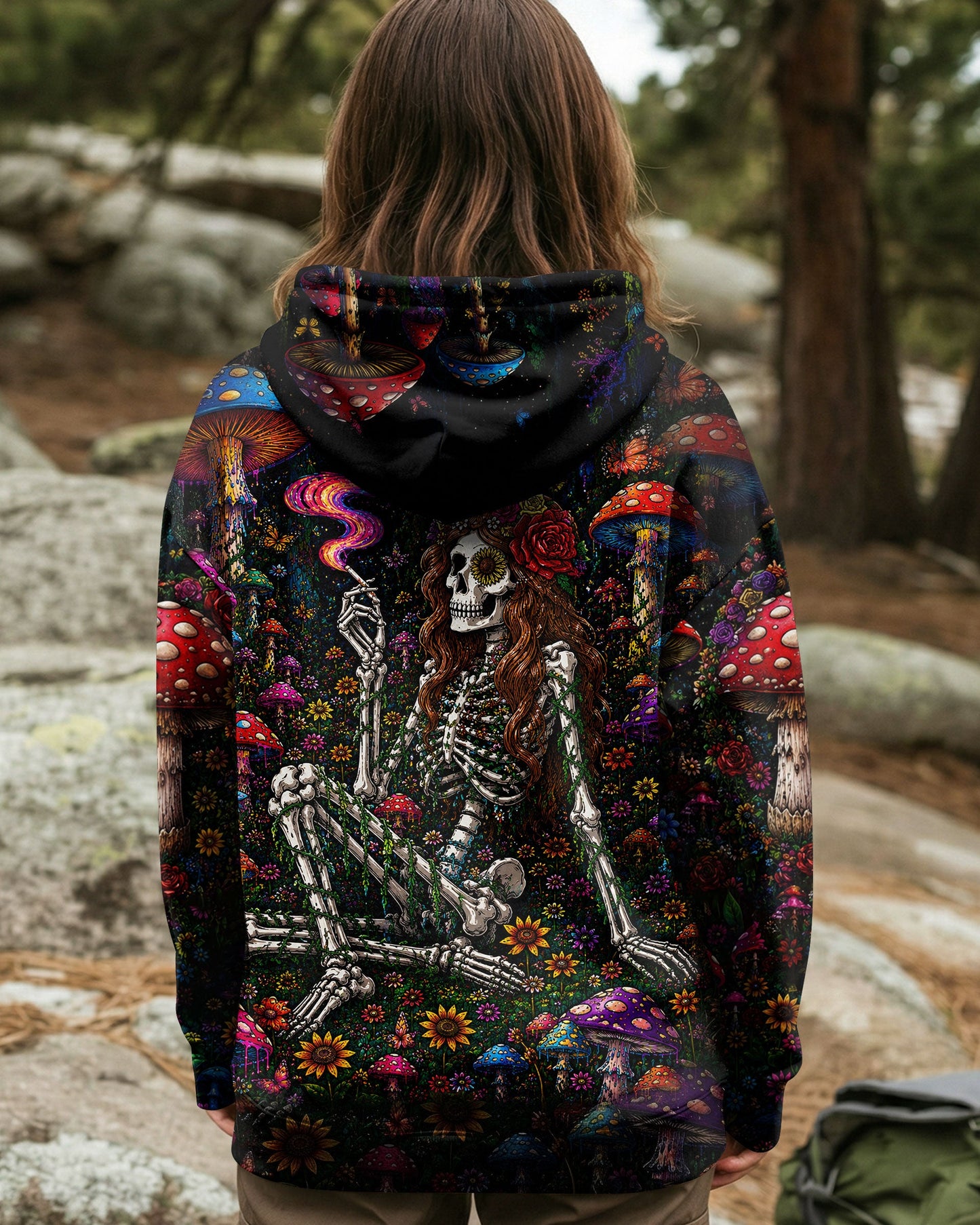 HIPPIE SKELETON SKULL MUSHROOM ALL OVER PRINT - TLTW1105262