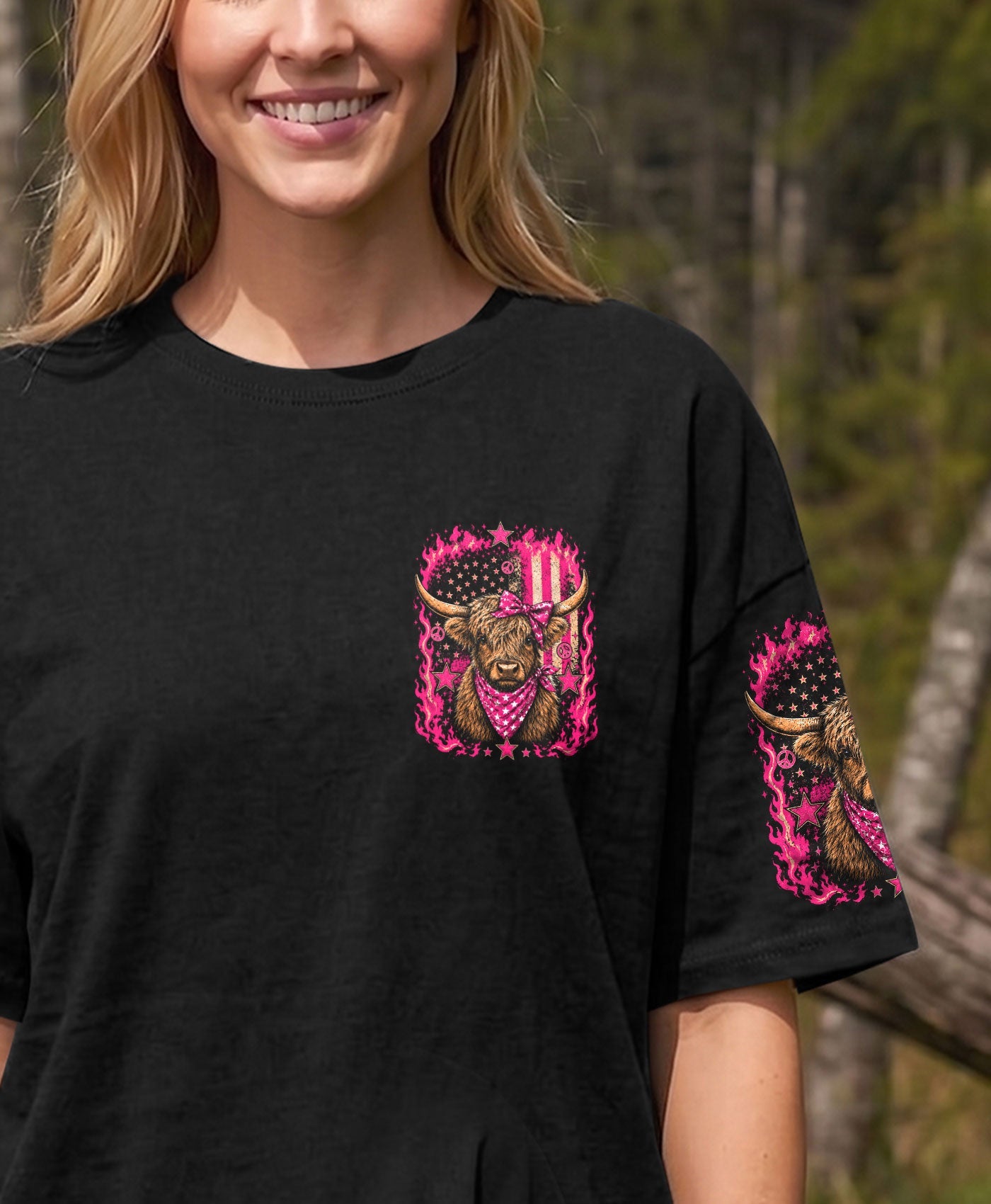 LAND OF THE FREE COW ALL OVER PRINT - TLHN0506261