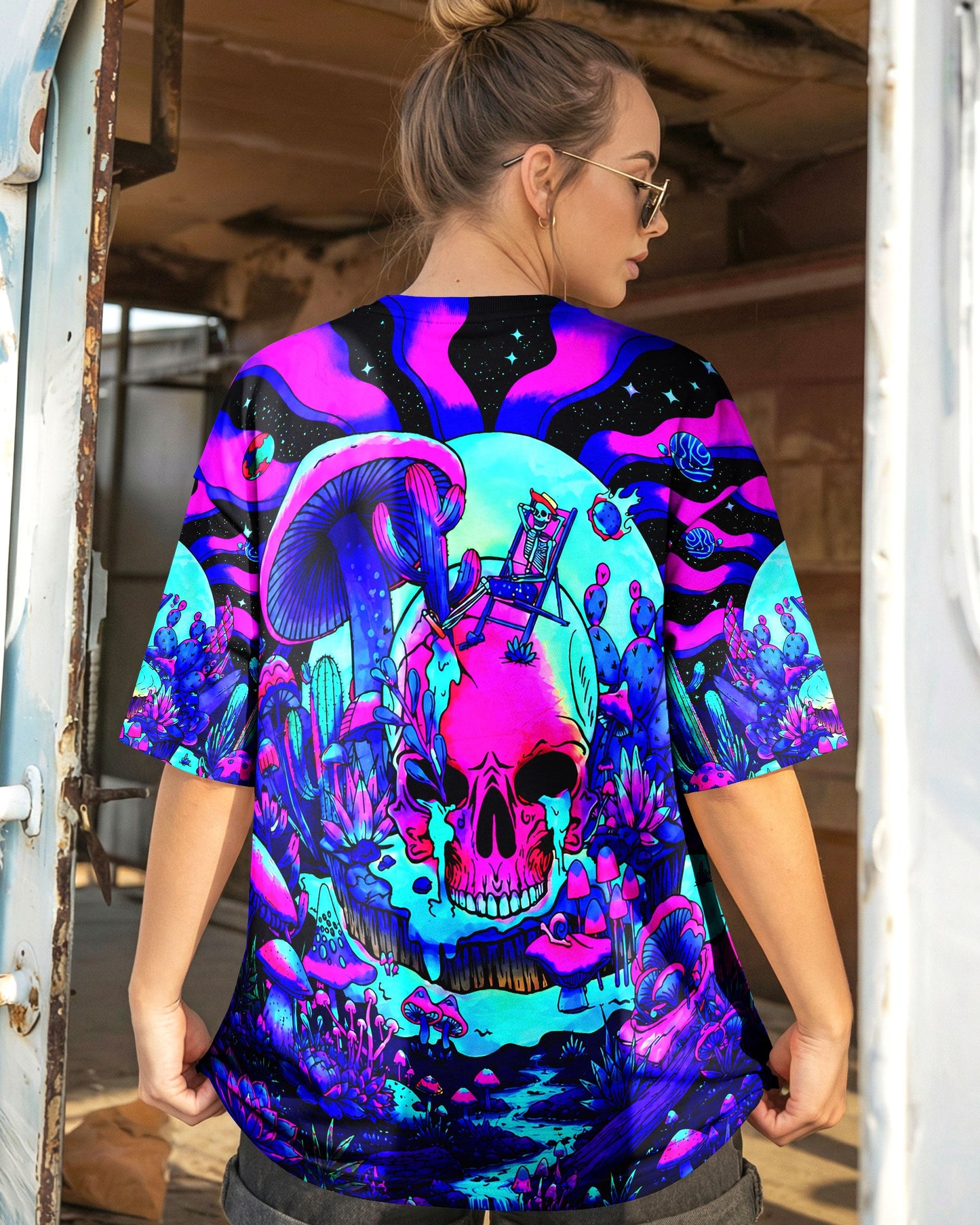 PSYCHEDELIC SKULL  HIPPIE ALL OVER PRINT   - TLNT1305262