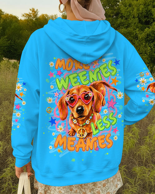 MORE WEENIES LESS MEANIES DACHSHUND DOG ALL OVER PRINT - TLNT1605263