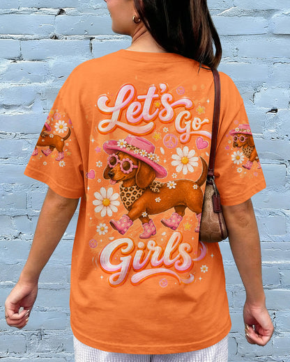LET'S GO GIRLS DACHSHUND DOG  ALL OVER PRINT  - TLTW2905262