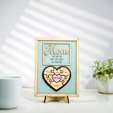 Load image into Gallery viewer, Mother&#39;s Day Personalized Mom Heart Puzzle Sign
