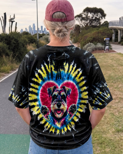 SCHNAUZER DOG HEART SWIRL ALL OVER PRINT  - TLTW11605262