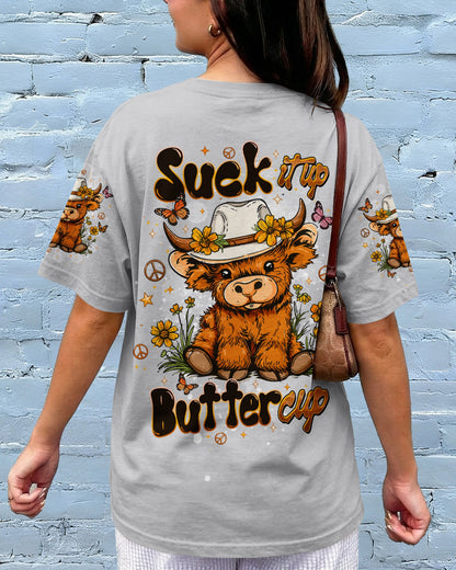 SUCK IT UP BUTTERCUP HIGHLAND COW ALL OVER PRINT  - TLTW1006262