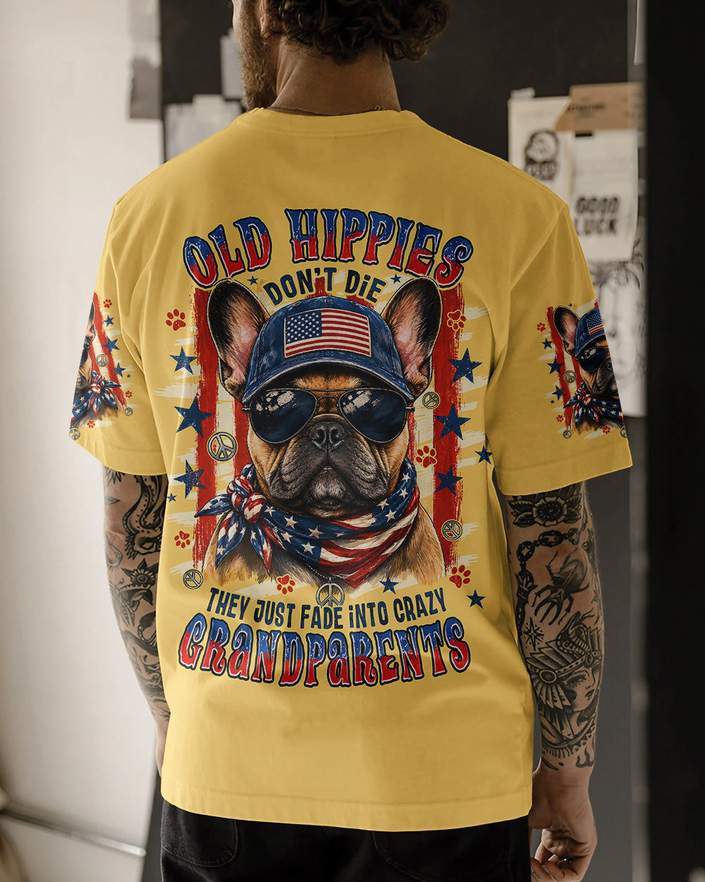 OLD HIPPIES FRENCH BULLDOG ALL OVER PRINT - TYPQ2705263