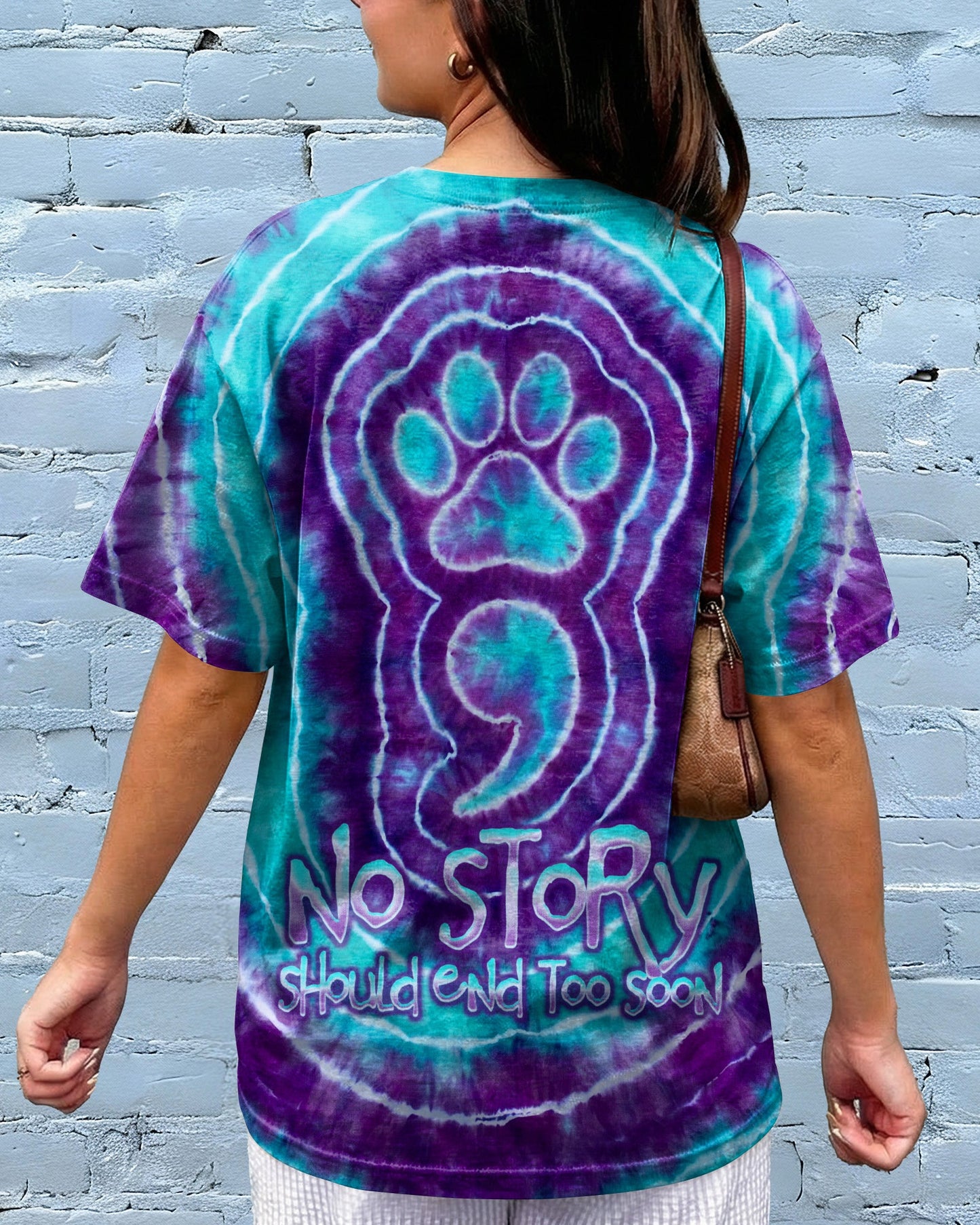 NO STORY SHOULD END TOO SOON PAW PRINT  SUICIDE PREVENTION ALL OVER PRINT  - TLNO3006263